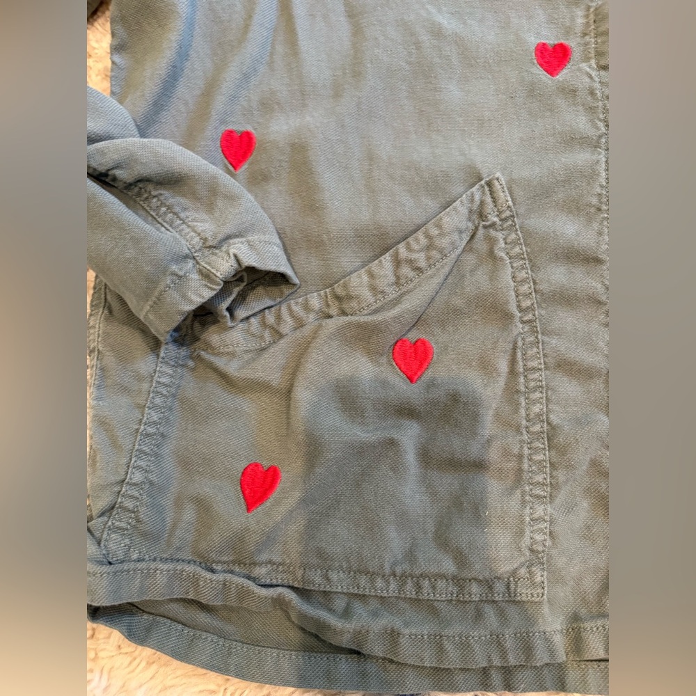 THE GREAT. Heart Embroidery Field/Army Jacket - Picture 4 of 7